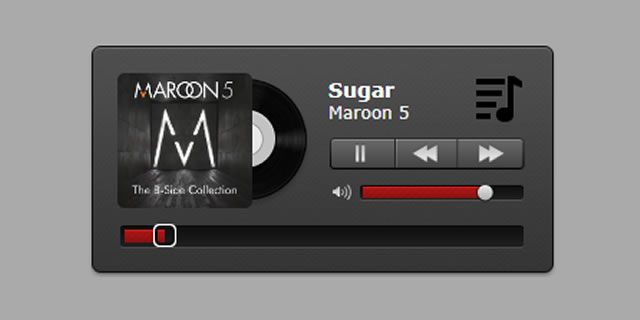 质感炫酷的html5音乐播放器